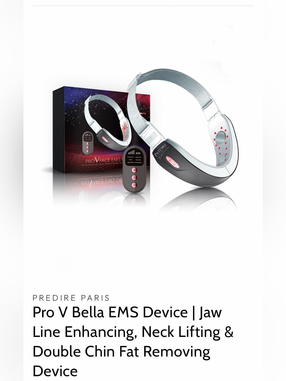 Pro V Bella EMS Neck & Jaw Enhancer - White/Grey NWT NIB